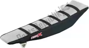 CROSS X M4173WBB housse de selle div, blanc/noir/noir (rayures) - La partie au fond