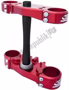 SCAR S4444R acc triple clamps offset 21,5mm red color - Onderkant