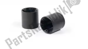 REMUS 84823512 exh end cap straight end v1 alliage noir (2 pc) - La partie au fond