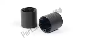 REMUS 84823516 exh end cap straight end v1 alliage noir (2 pc) - La partie au fond