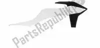 566230024, Rtech, Cubre radiador bs ra ktm blanco-negro    , Nuevo