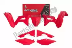 Here you can order the set plastics 6pc w/ airbox cov. Honda red from Rtech, with part number 563210673: