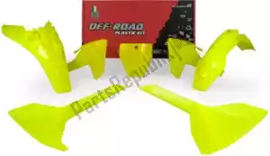 RTECH 563220556 set plastica 5 pezzi husqvarna giallo neon - Il fondo