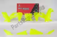 563220586, Rtech, Set plastics 5 pcs husqvarna neon yellow    , Nieuw