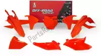 563230690, Rtech, Set plastics 6 pcs w/ airbox ktm neon orange    , New