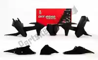 563230724, Rtech, Set plastics 6 pcs w/airbox ktm black    , Nieuw