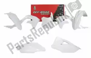 RTECH 563225640 set plastics 5 pcs kawasaki white - Bottom side