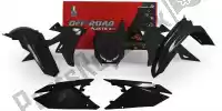 563235556, Rtech, Set plastiques 5 pcs suzuki noir    , Nouveau