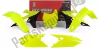 563235560, Rtech, Set plastics 5 pcs suzuki neon yellow    , New