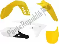 563340542, Rtech, Set plastics 5 pcs yamaha yz yellow    , Nieuw