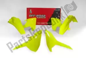 RTECH 563220414 set plastics 4 pcs hsq neon yellow - Bottom side