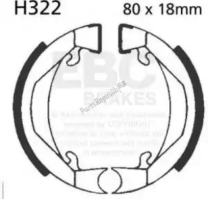 EBC EBCH322 schoen brake  h322 - Onderkant