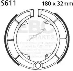 Here you can order the shoe brake s611 from EBC, with part number EBCS611: