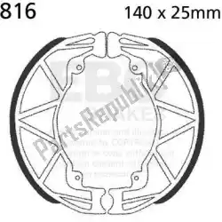 Ici, vous pouvez commander le frein à sabot 816 auprès de EBC , avec le numéro de pièce EBC816: