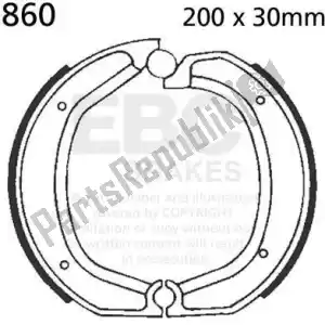 EBC EBC860 freio de sapata 860 - Lado inferior