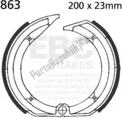 Here you can order the shoe brake 863 from EBC, with part number EBC863: