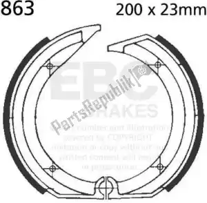 EBC EBC863 shoe brake 863 - Bottom side
