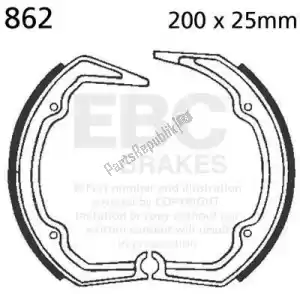 EBC EBC862 shoe brake 862 - Bottom side