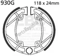 Here you can order the shoe brake 930g from EBC, with part number EBC930G: