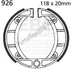 Here you can order the shoe brake 926 from EBC, with part number EBC926: