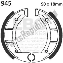 Here you can order the shoe brake 945 from EBC, with part number EBC945: