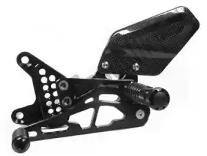 GILLES 31101002 footrest rearset as31gt2, black - Bottom side