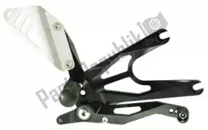 GILLES 31175102 footrest rearset factor-x, black - Bottom side
