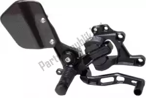 GILLES 31006112 footrest rearset vcr38gt, black - Bottom side