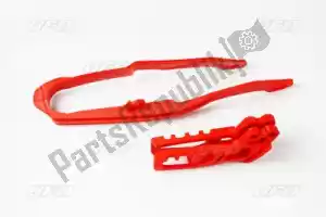 UFO HO04632070 chain guide and swingarm slider kit, red - Bottom side