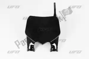 UFO HO04654001 front number plate with fork protectors, black - Bottom side