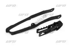 Here you can order the chain guide and swingarm slider kit, black from UFO, with part number HO04690001: