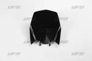 UFO HU03343001 front number plate, black - Bottom side