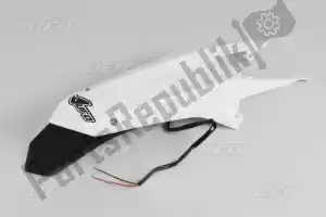 UFO HU03362041 guardabarros trasero con led, enduro | blanco - Lado inferior