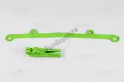 Here you can order the chain guide and swingarm slider kit, green from UFO, with part number KA03795026: