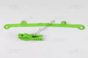 UFO KA03795026 chain guide and swingarm slider kit, green - Bottom side