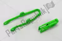 KA04710026, UFO, Bs kt chain guide&swingarm chain slid kawa green    , New