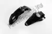 KAFK222001, UFO, Mudguard kit kawasaki black    , New