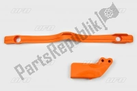 KT04004127, UFO, Chain guide and swingarm slider kit, orange, New