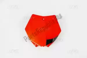 UFO KT04041FFLU front number plate, neon orange - Bottom side