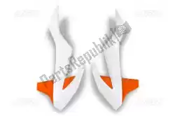 Qui puoi ordinare bs ra copriradiatore ktm oem 20 bianco 2020-arancione da UFO , con numero parte KT04085999X: