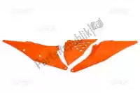 KT05004127, UFO, Set pannelli laterali ventilati ktm arancione    , Nuovo