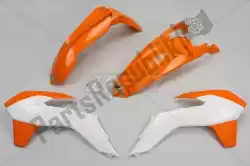 set plastic ktm white / orange (oem) van UFO, met onderdeel nummer KTKIT516E999W, bestel je hier online: