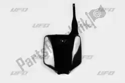 Here you can order the front number plate, black from UFO, with part number SU03926001: