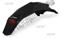 SU04922001, UFO, Enduro rear fender with led light, black    , New