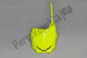 UFO SU04943DFLU front number plate, neon yellow - Bottom side