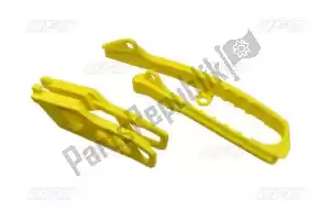 UFO SU04946102 chain guide and swingarm slider kit, yellow - Bottom side
