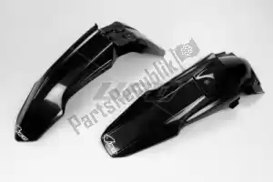 UFO SUFK414001 kit garde boue suzuki noir - La partie au fond