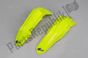 UFO SUFK418DFLU kit garde boue suzuki jaune fluo - La partie au fond