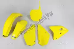 Aquí puede pedir set plastico suzuki amarillo de UFO , con el número de pieza SUKIT405E102: