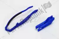 YA04807089, UFO, Chain guide and swingarm slider kit, blue    , New